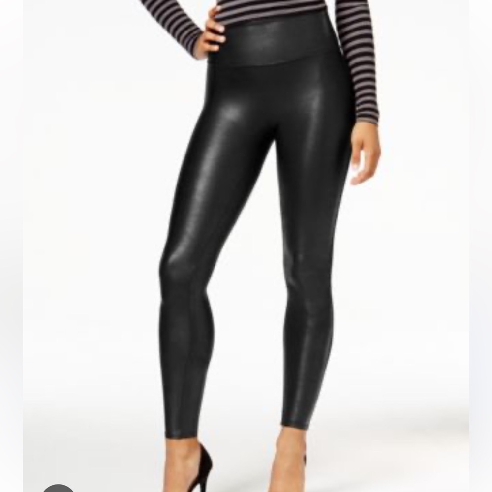 Spanx  Black Faux Leather Leggings